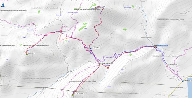 GPS tracks of the triple activation