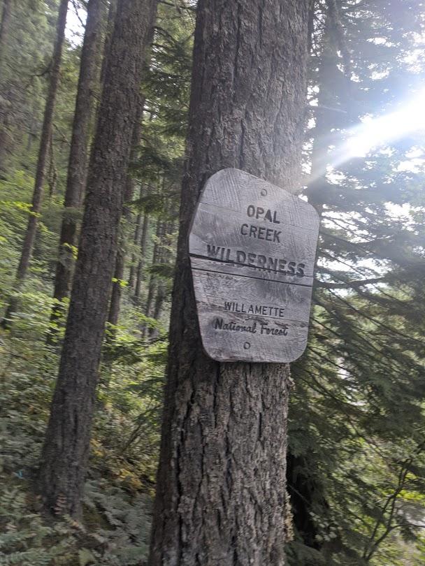 Picture of the Opal Creek Wilderness sign