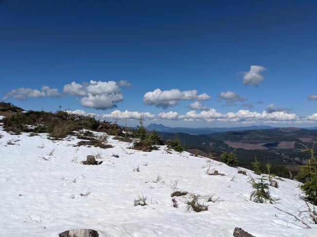 Saddle Mountain, skyline, and a lot of snow