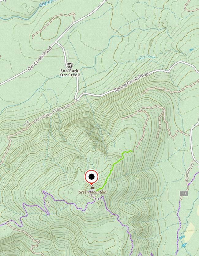 Green Mountain summit approach options