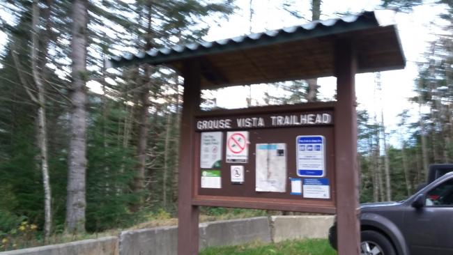 Grouse Vista Trailhead - Larch Mtn to left, Silver Star to right