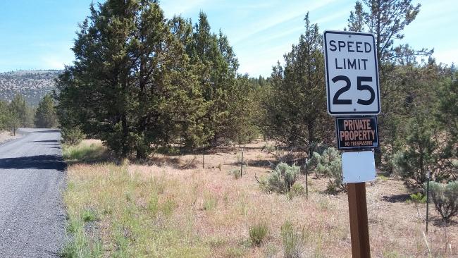 County Speed Limit + Private Property??