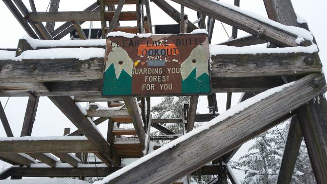 Sign on Clear Lake Lookout