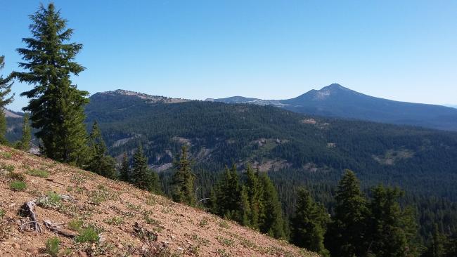 Dutton Ridge and Mount Scott from Crater Peak