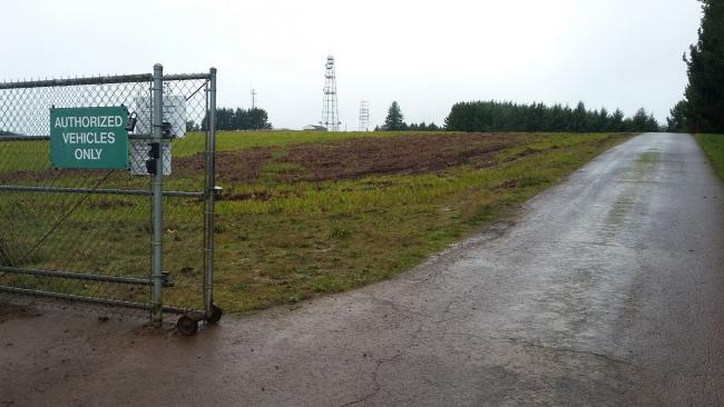 Gate at paved pullout