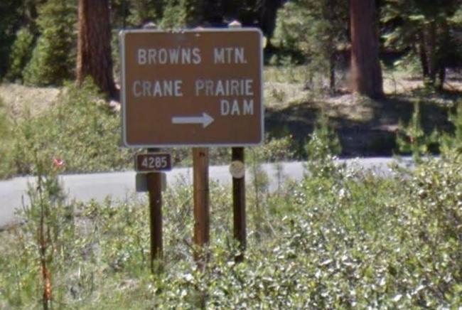 Browns Mountain Sign