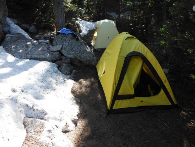 Campsite at Colchuck Lake