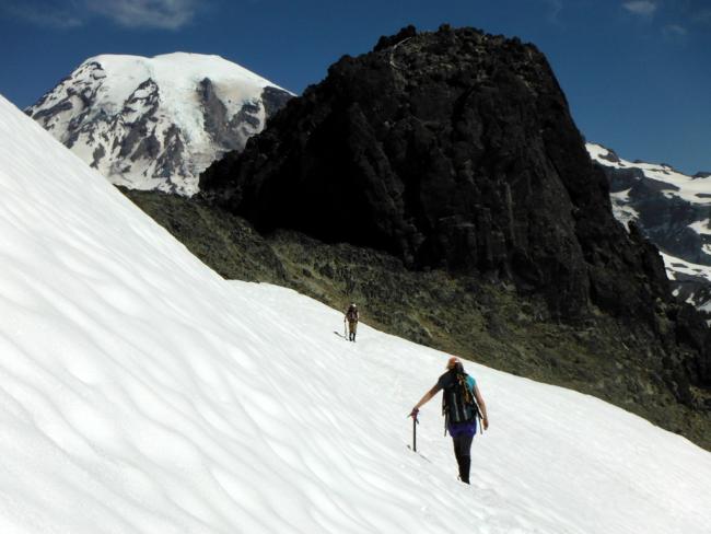 Last snowfield before summit