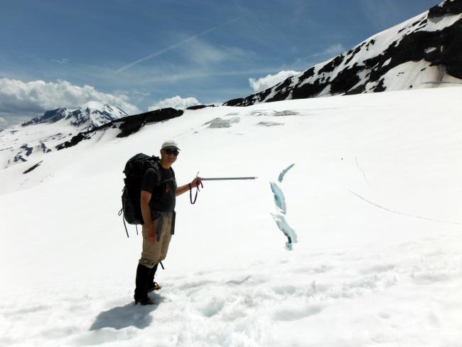 Hayden Glacier crevasse