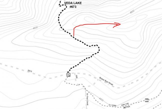 Veda Lake Trail to Veda Butte 