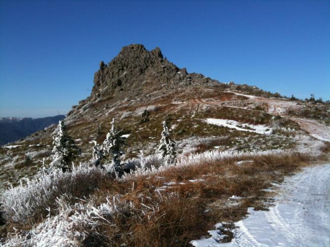 The summit on a nice day