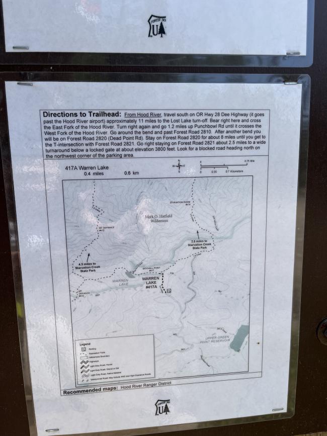 Directions to trailhead