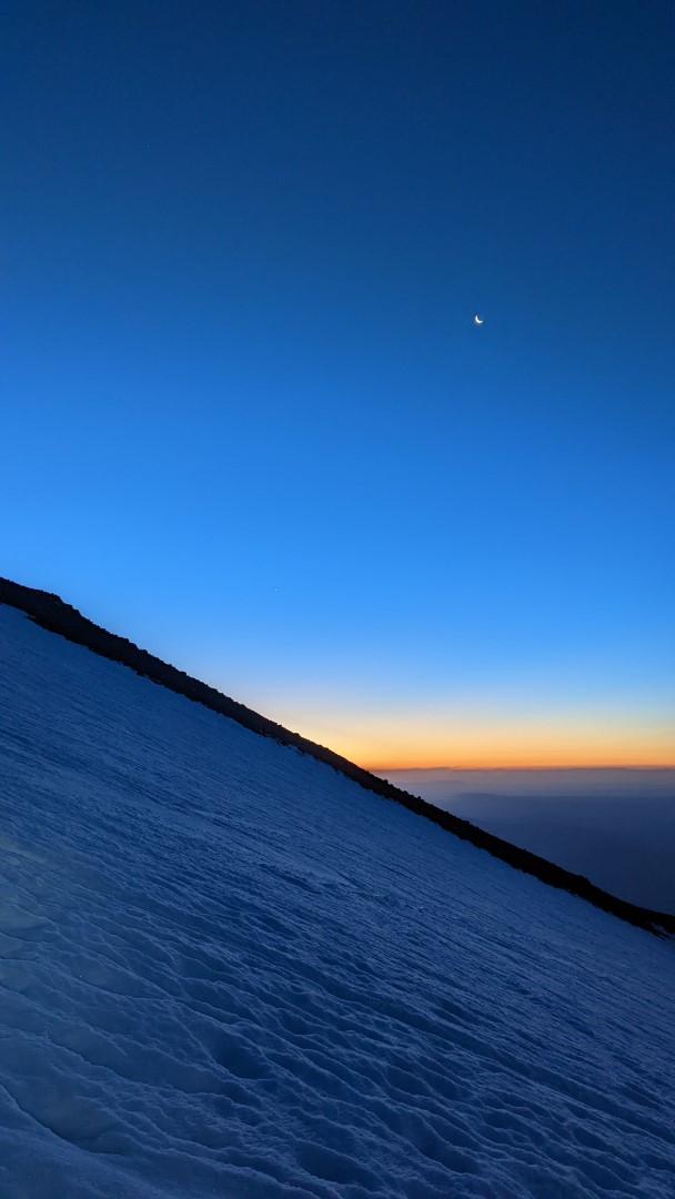 Aplenglow when heading to the false summit