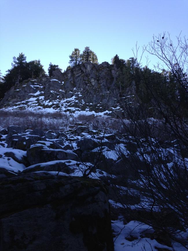 The cairn from below