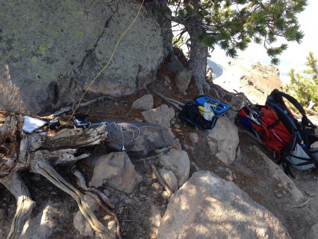 Cushy operating position just north of the fire lookout