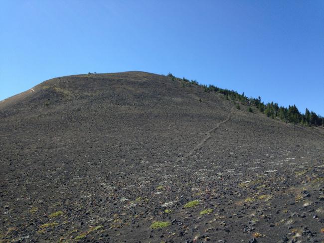 Final summit approach from saddle to the north