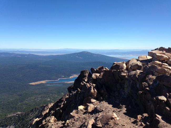 Fourmile lake and Lower Klamath Lake from summit