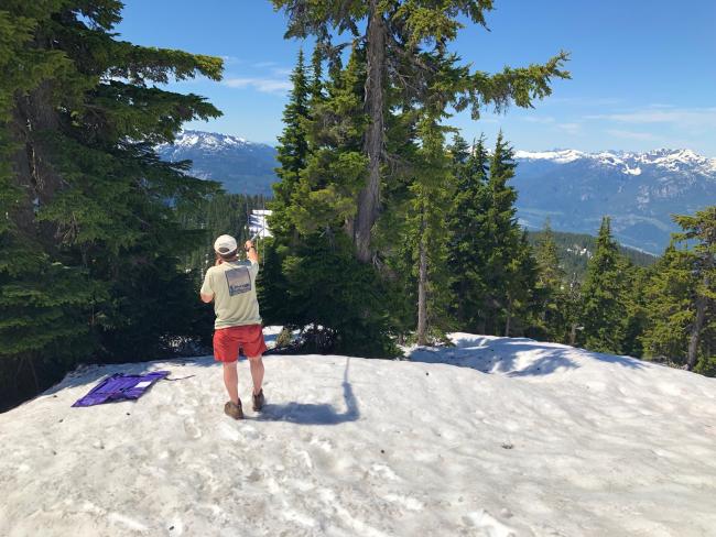 Round Mountain summit looking to the west and the Tantalus Range