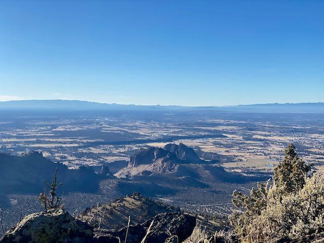 View looking south from summit at Smith Rock SP