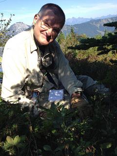 N7RR at the paddles on Cowap Peak