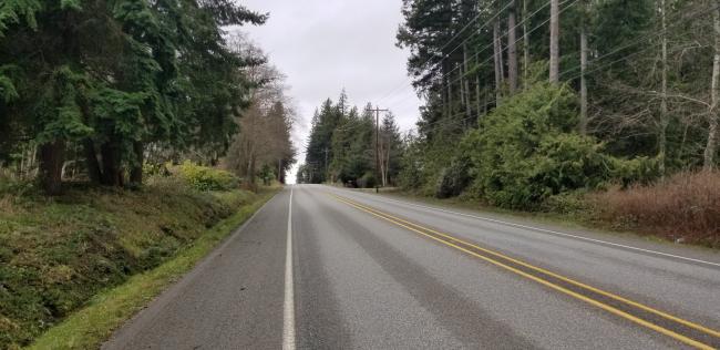 Drive-up activation area on N Cross Island Rd - looking West from Windsun Way