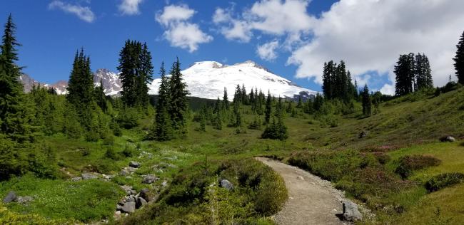 View of Bake on the way up trail